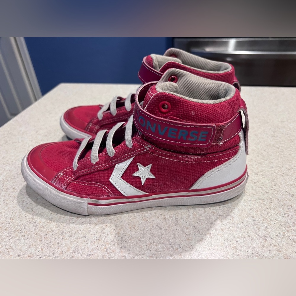 Kids Red Converse pro blaze no tie High-Top Sneakers size 3 skater grunge - Picture 9 of 14